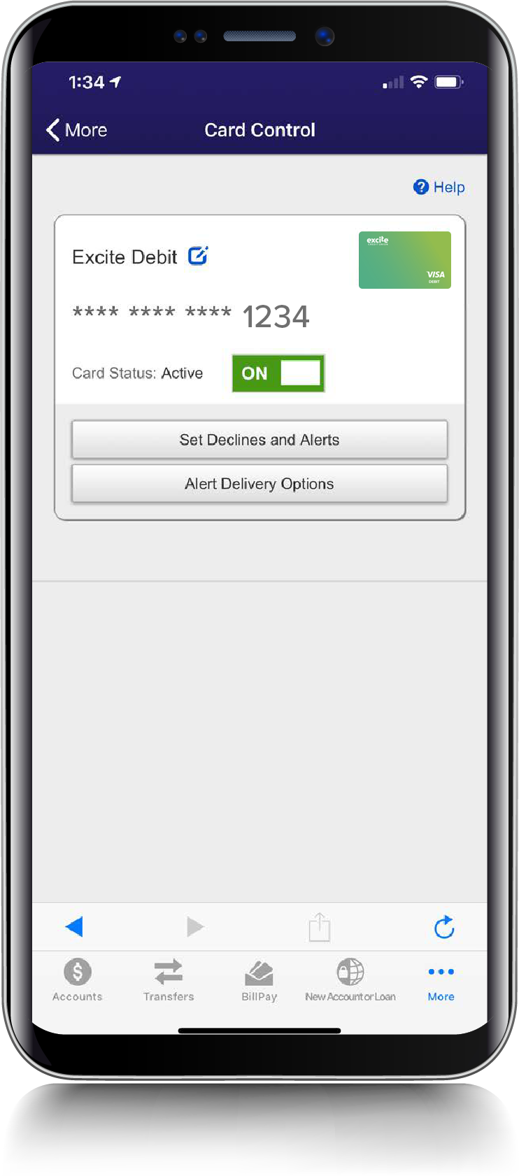 Mobile Banking Card Control